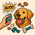 Der Hund lernt: Nach dem Clicker kommt die Belohnung. Alles was der Hund gerne mag kann die Belohnung sein. Spielen, kuscheln, essen und auch liebe Worte. Finde raus was dein Hund gerne mag!